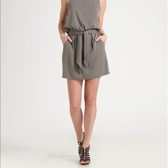 Theory Cristal Lifestyle Night Out Silk Dress Size 0 With Pockets. - Picture 4 of 12